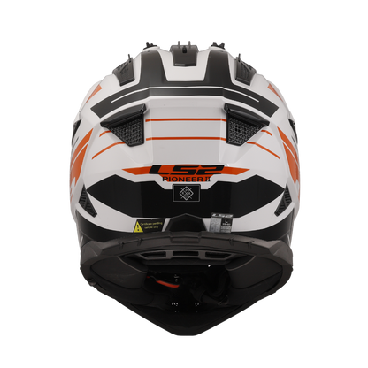 LS2 MX702 Pioneer-II Helmet- NAMIB White Orange