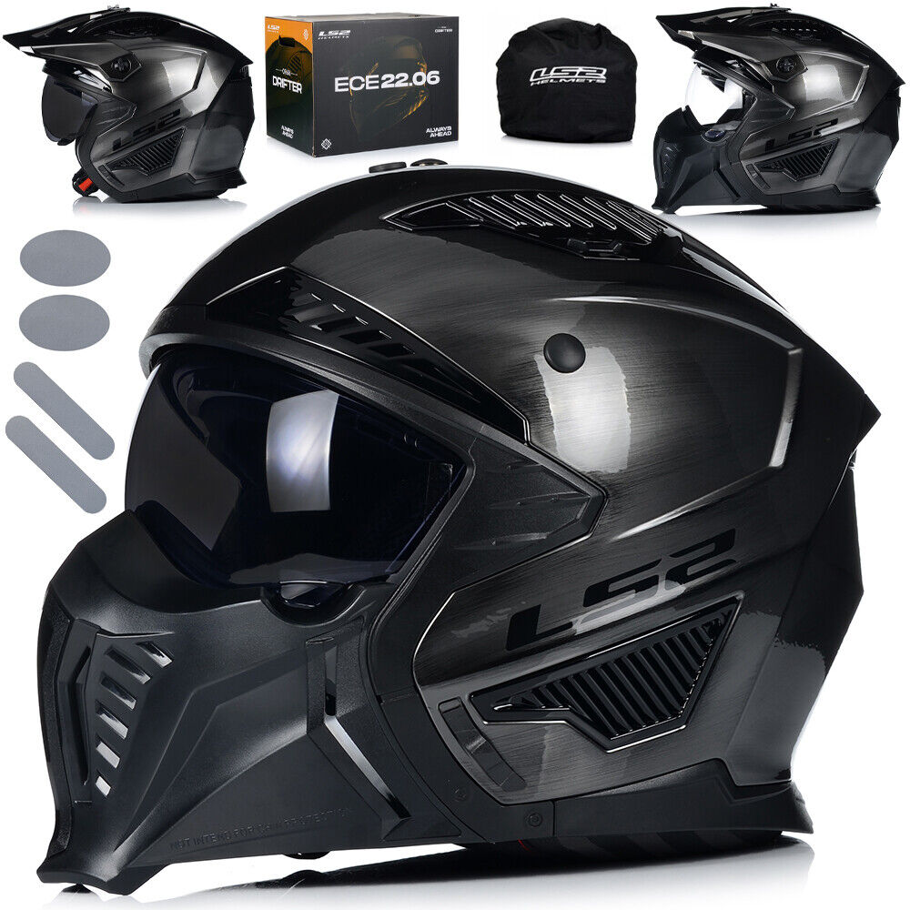 Riderwear | LS2 OF606 DRIFTER Jeans Modular Helmet - Titanium