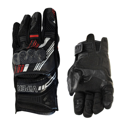 ViPER Summer Motorcycle Rage CE Approved Gloves Red