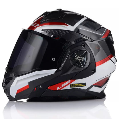 LS2 FF901 ADVANT X Modular Helmet with Dark Visor- Spectrum Red