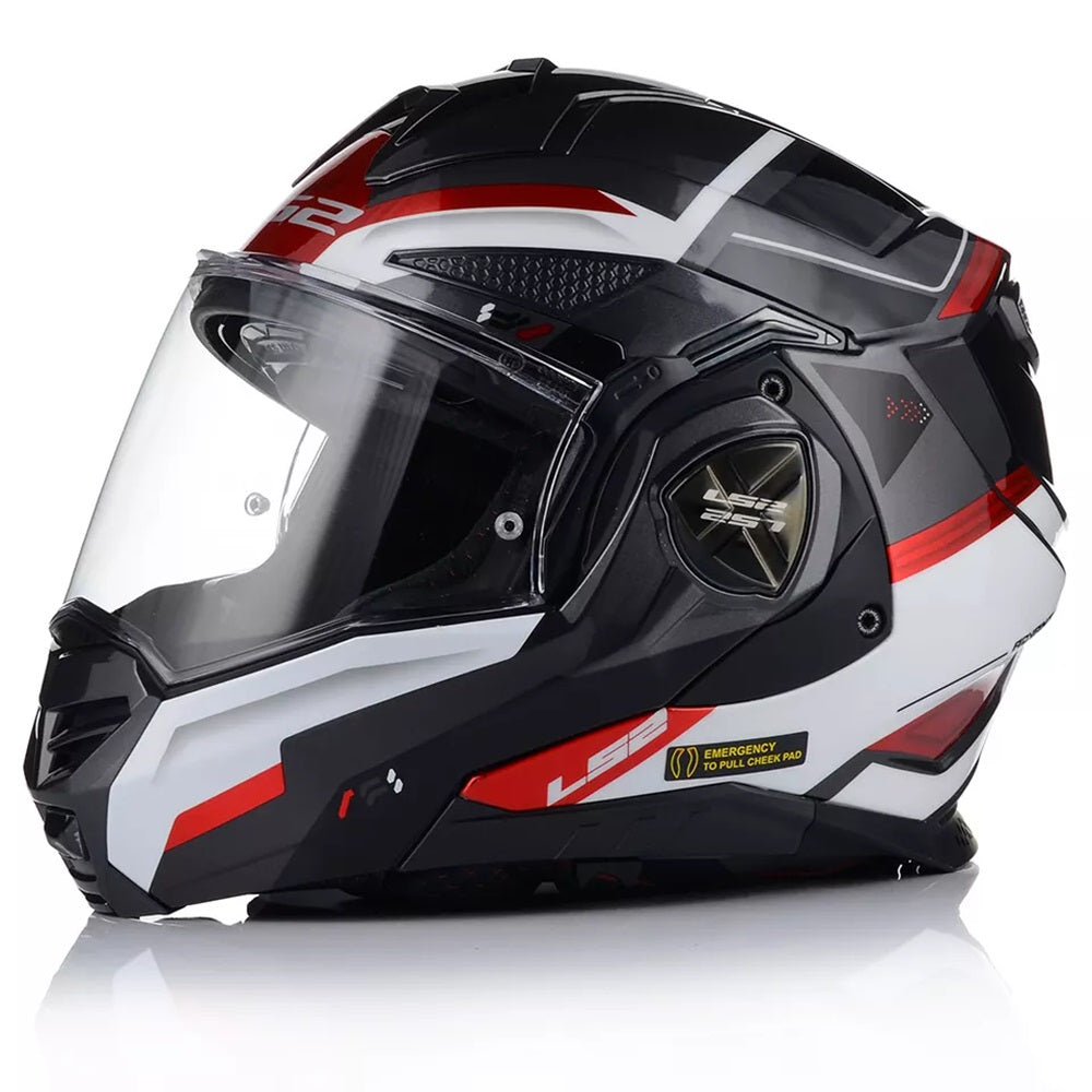 LS2 FF901 ADVANT X Modular Helmet with Dark Visor- Spectrum Red