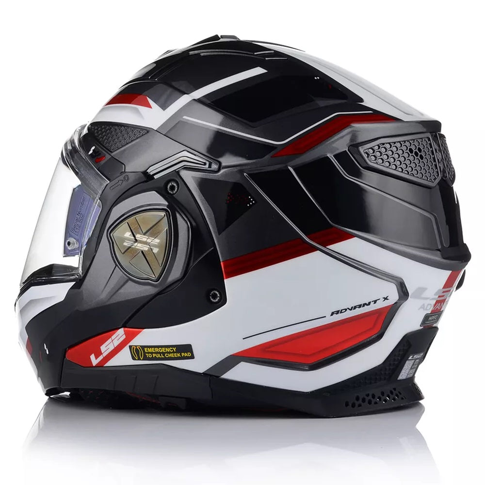 LS2 FF901 ADVANT X Modular Helmet with Dark Visor- Spectrum Red