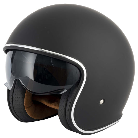 Vcan H589 Classic Matt Black Helmet