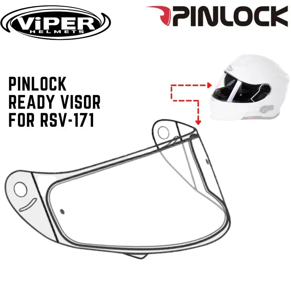 Replacement Visor For Viper RSV-171 Motorbike Helmet Pinlock Ready Clear