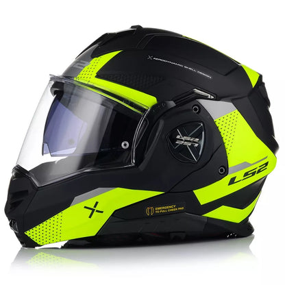 LS2 FF901 ADVANT X Oblivion Flip Up Helmet - Matt Black HiViz