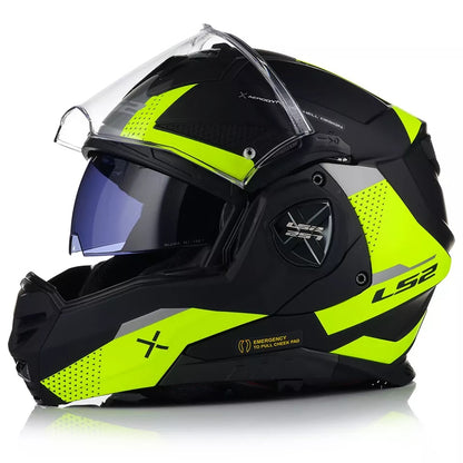 LS2 FF901 ADVANT X Oblivion Flip Up Helmet - Matt Black HiViz