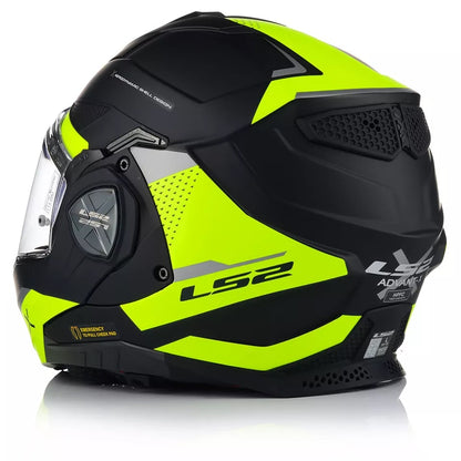 LS2 FF901 ADVANT X Oblivion Flip Up Helmet - Matt Black HiViz