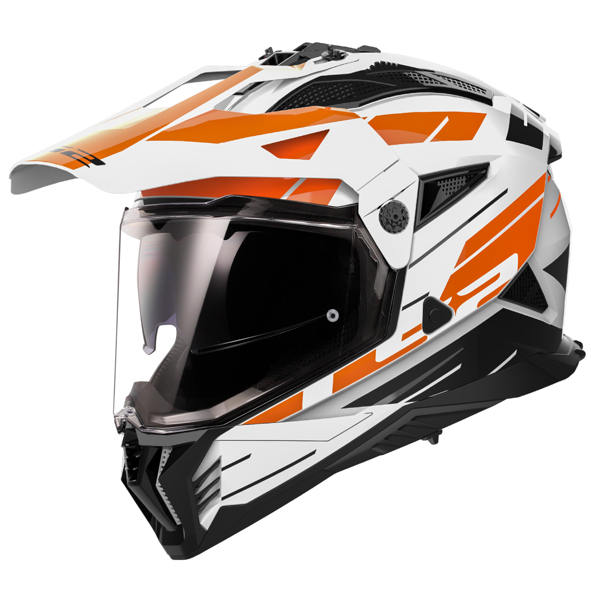 LS2 MX702 Pioneer-II Helmet- NAMIB White Orange