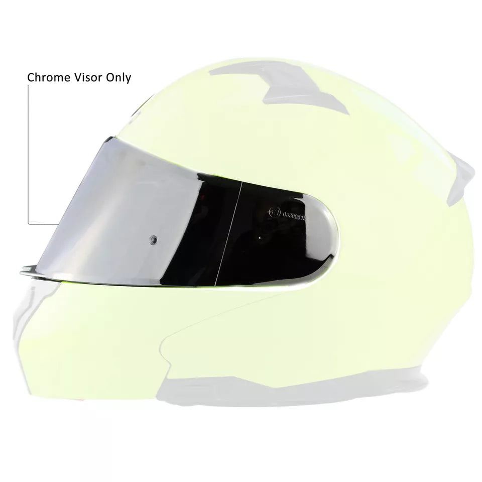 Replacement Visor for RSV345 Helmet Anti-Scratch & Easy Fit Clear and Chrome