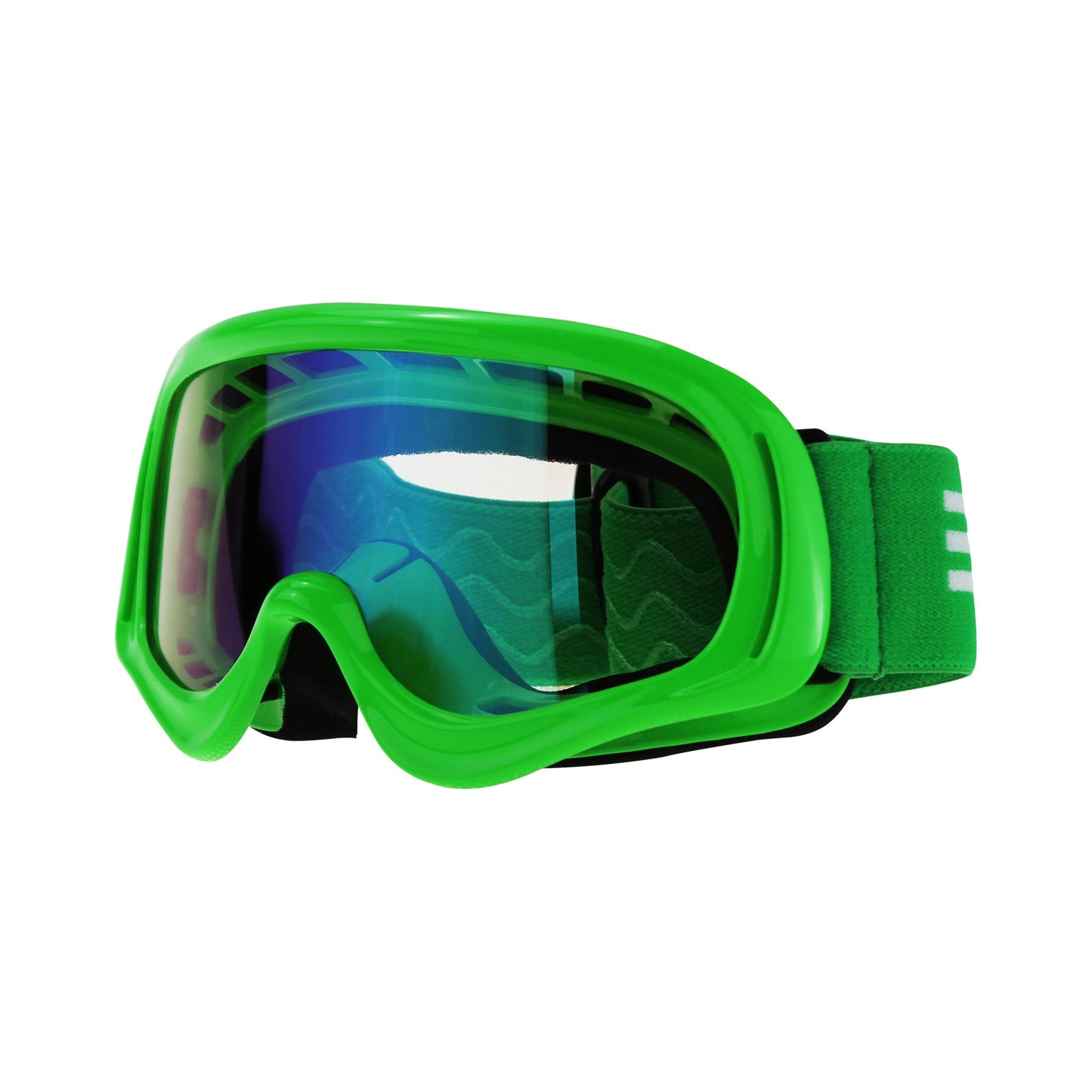 3GO Kids Motocross Goggles with Iridium Lens Green