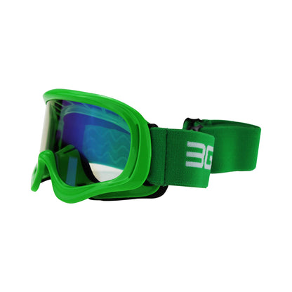 3GO Kids Motocross Goggles with Iridium Lens Green