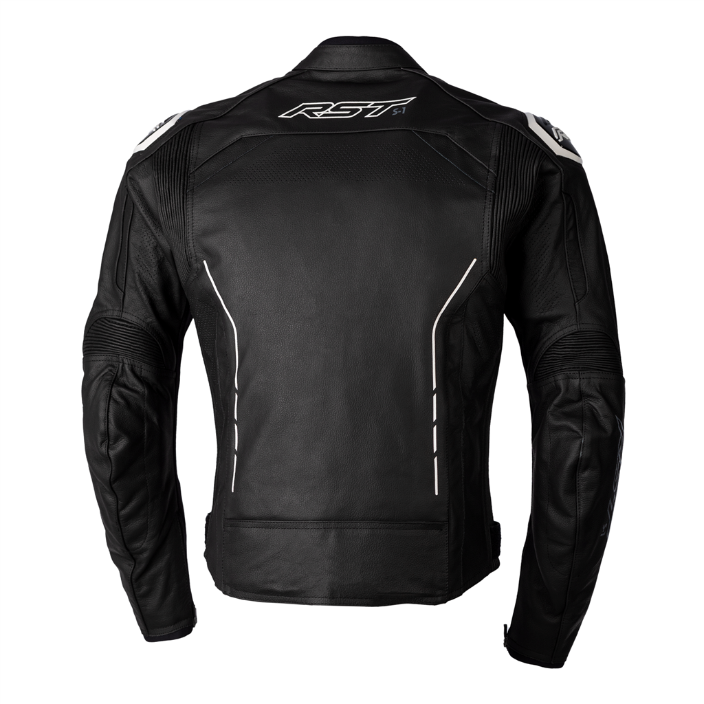 S1 CE MENS LEATHER JACKET - WHITE