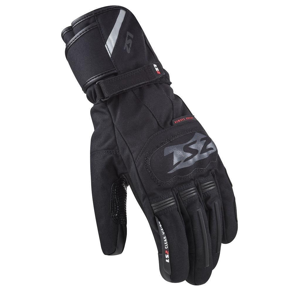 LS2 SNOW MAN TEXTILE GLOVES - BLACK