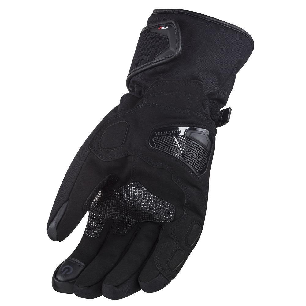 LS2 SNOW MAN TEXTILE GLOVES - BLACK