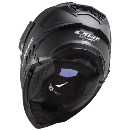 LS2 MX701 EXPLORER MOTOCROSS FIBREGLASS HELMET- MATT BLACK