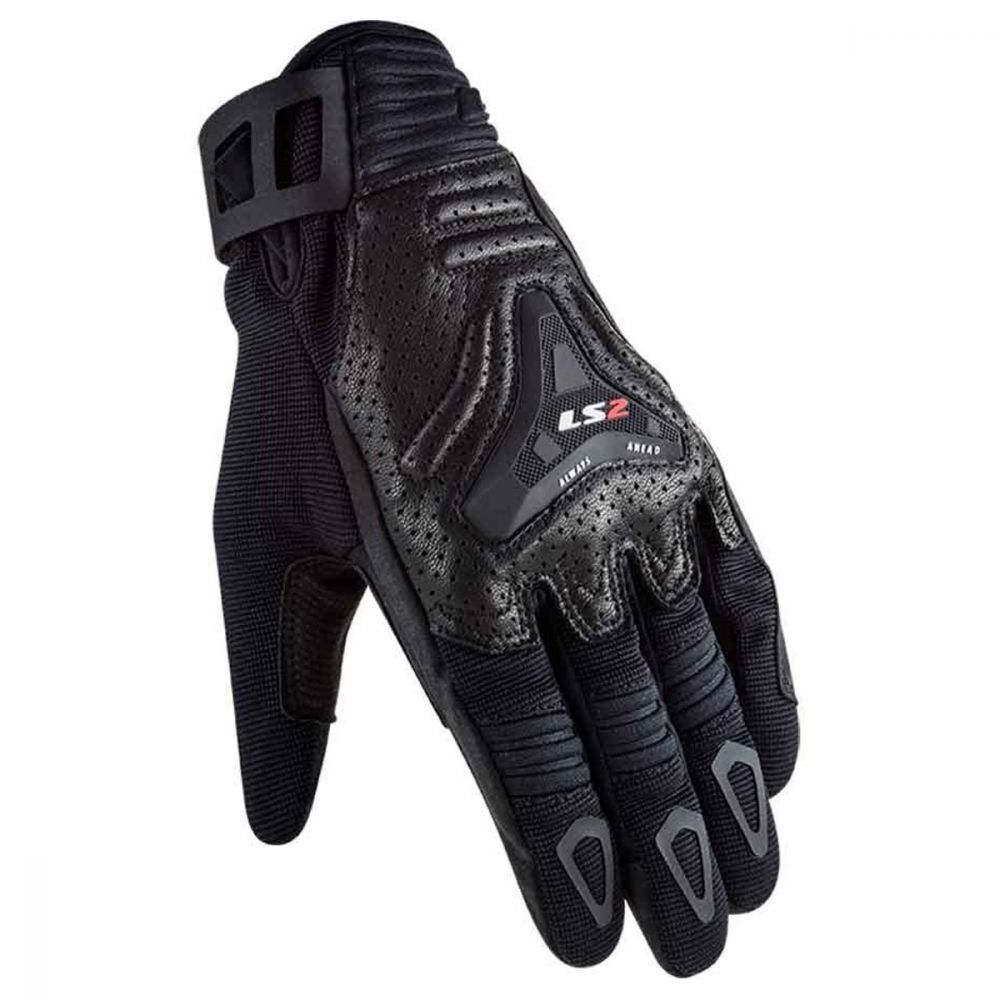 LS2 ALL TERRAIN MAN LEATHER GLOVES - BLACK