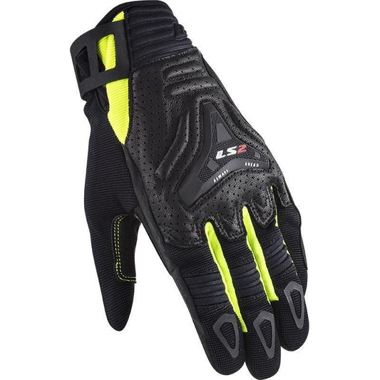 LS2 ALL TERRAIN MAN GLOVES BLACK H-V YELLOW