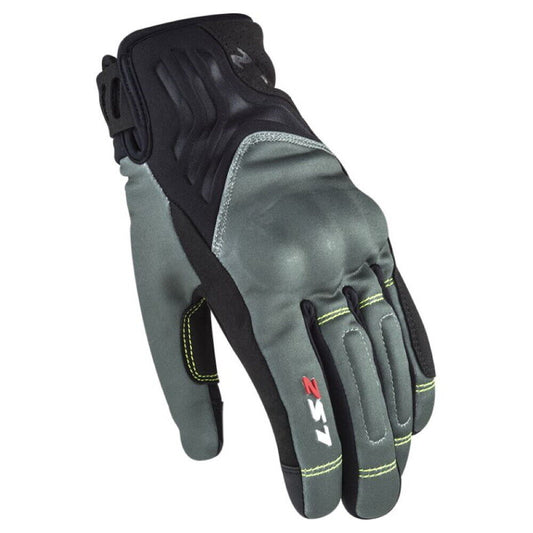 LS2 JET 2 MAN TEXTILE GLOVES - GREY