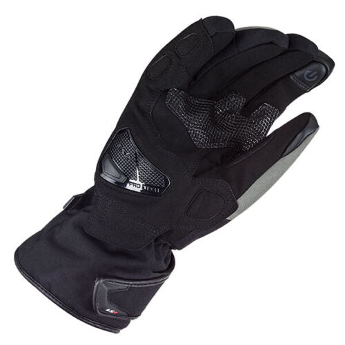 LS2 SNOW MAN TEXTILE GLOVES - BLACK GREY